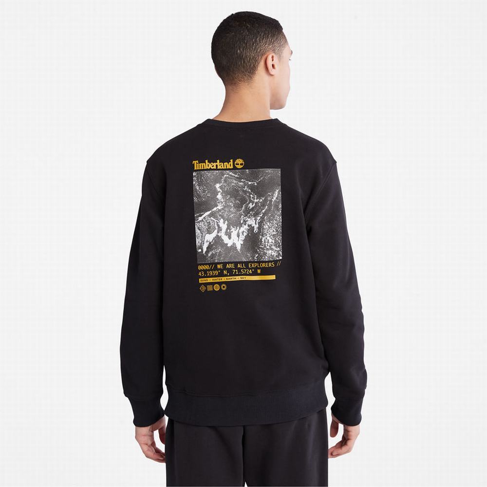 Timberland Photographic Crewneck Tişörtü Erkek Siyah | TR-3160N