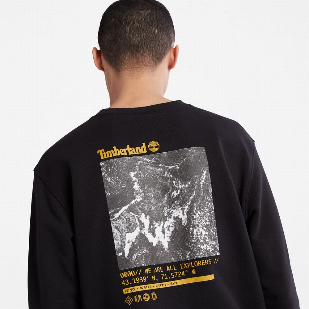 Timberland Photographic Crewneck Tişörtü Erkek Siyah | TR-3160N
