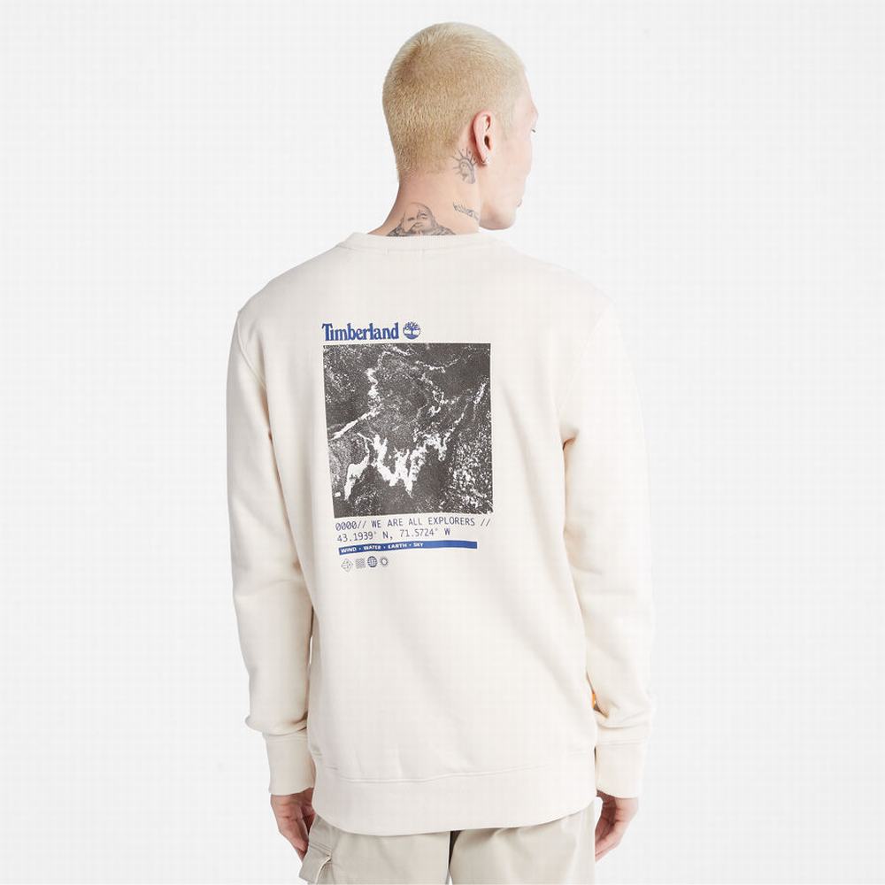 Timberland Photographic Crewneck Tişörtü Erkek Beyaz | TR-5139B