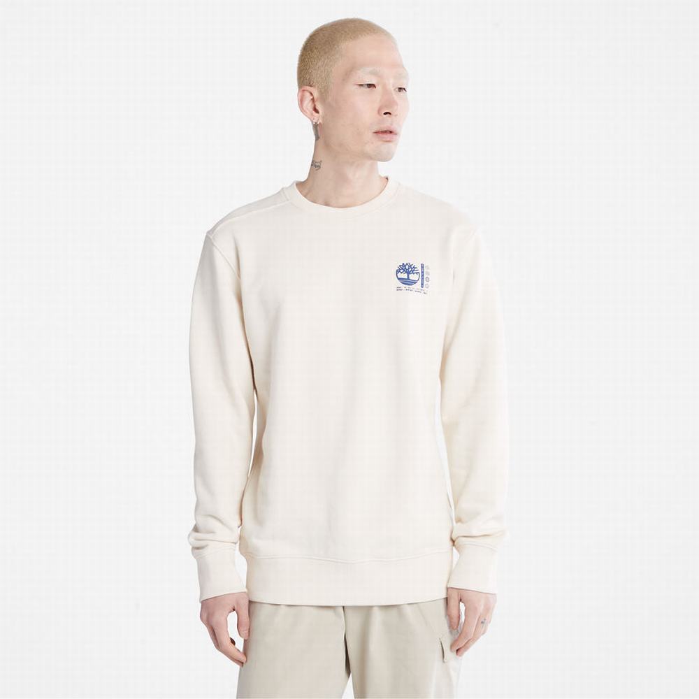 Timberland Photographic Crewneck Tişörtü Erkek Beyaz | TR-5139B