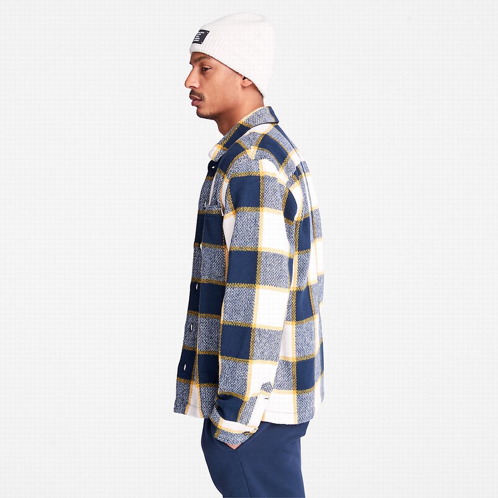 Timberland Plaid Overshirt Gömlek Erkek Lacivert | TR-2150Z