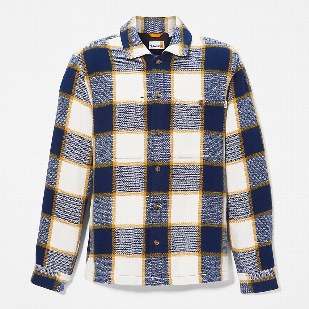 Timberland Plaid Overshirt Gömlek Erkek Lacivert | TR-2150Z