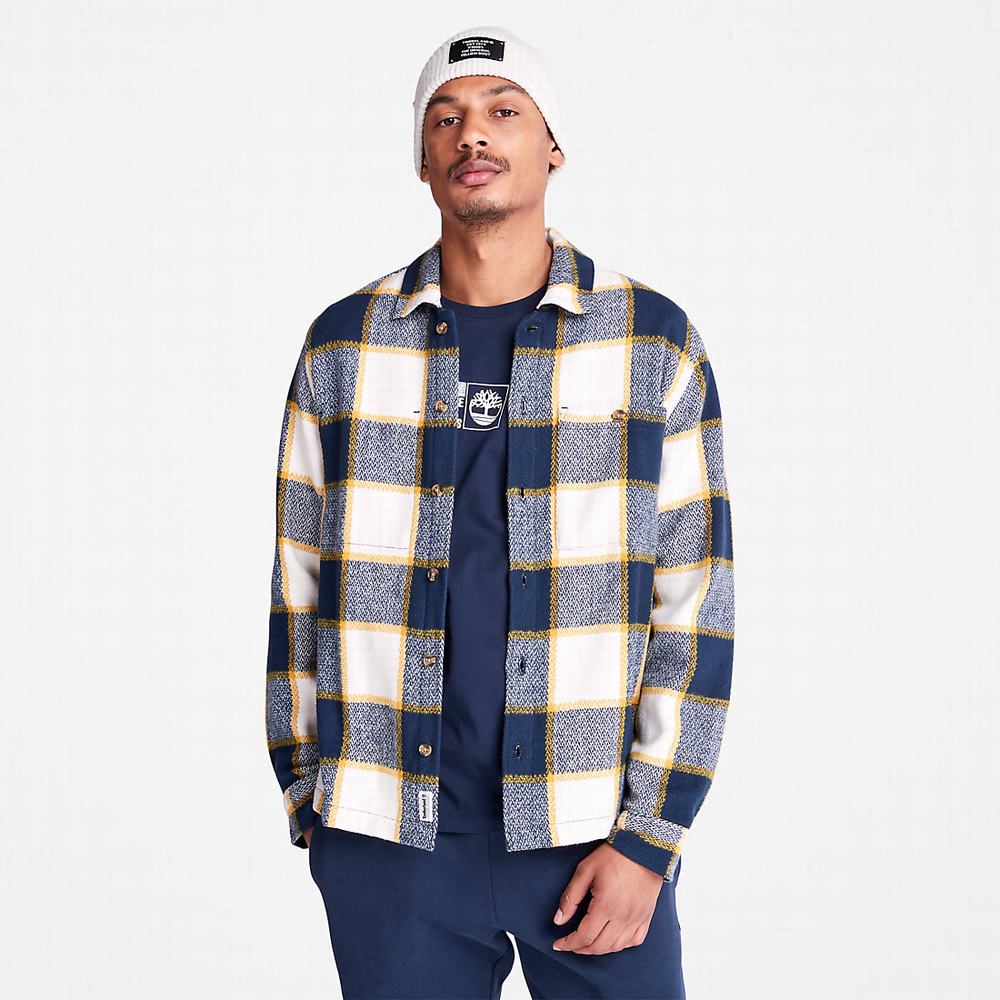 Timberland Plaid Overshirt Gömlek Erkek Lacivert | TR-2150Z