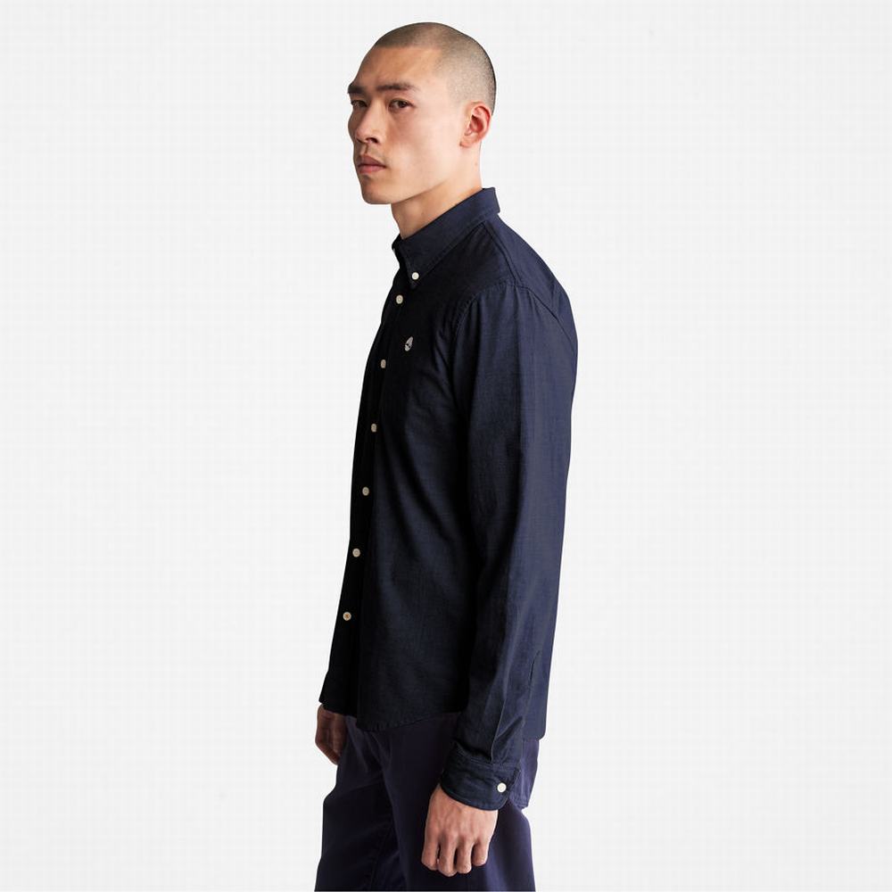 Timberland Pleasant River Slim Oxford Gömlek Erkek Lacivert | TR-4923A