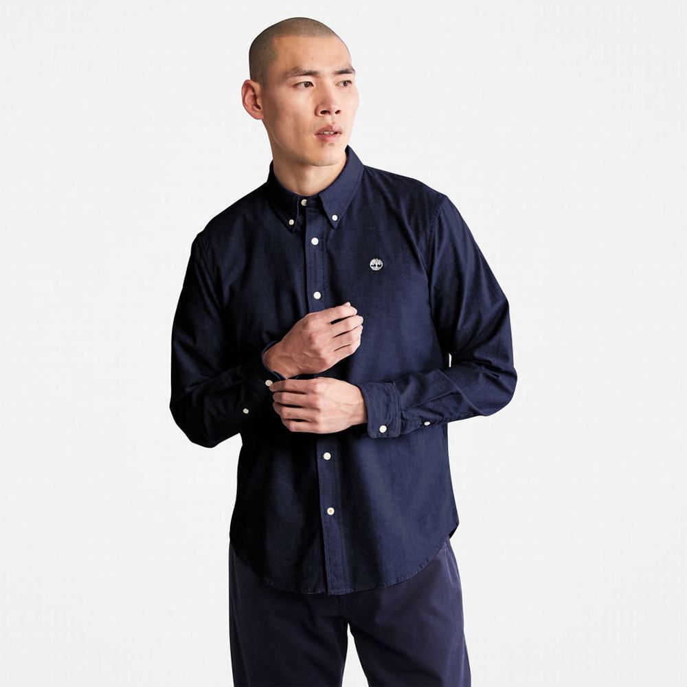 Timberland Pleasant River Slim Oxford Gömlek Erkek Lacivert | TR-4923A