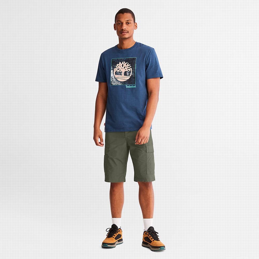 Timberland Poplin Cargo Şort Erkek Koyu Yeşil | TR-1405B
