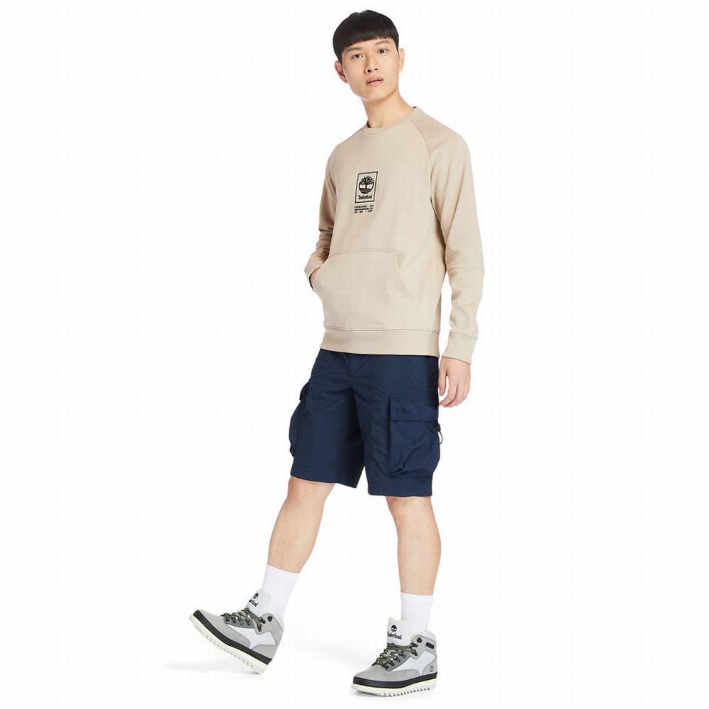 Timberland Pouch-Pocket Tişörtü Erkek Bej Rengi | TR-1398M