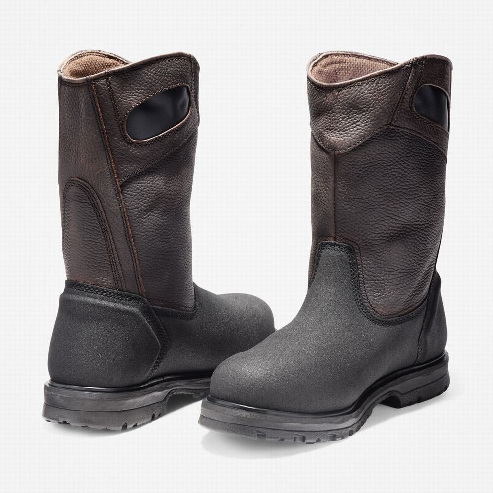 Timberland PowerWelt Pull On Steel Burunlu Iş Botu Erkek Kahverengi | TR-6342B