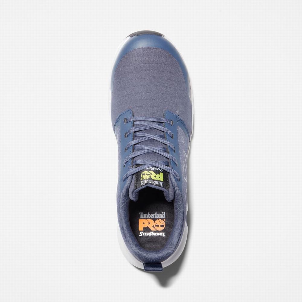 Timberland Powertrain Sprint Alloy Burunlu İş Sneaker İş Ayakkabısı Erkek Lacivert Beyaz | TR-6574V