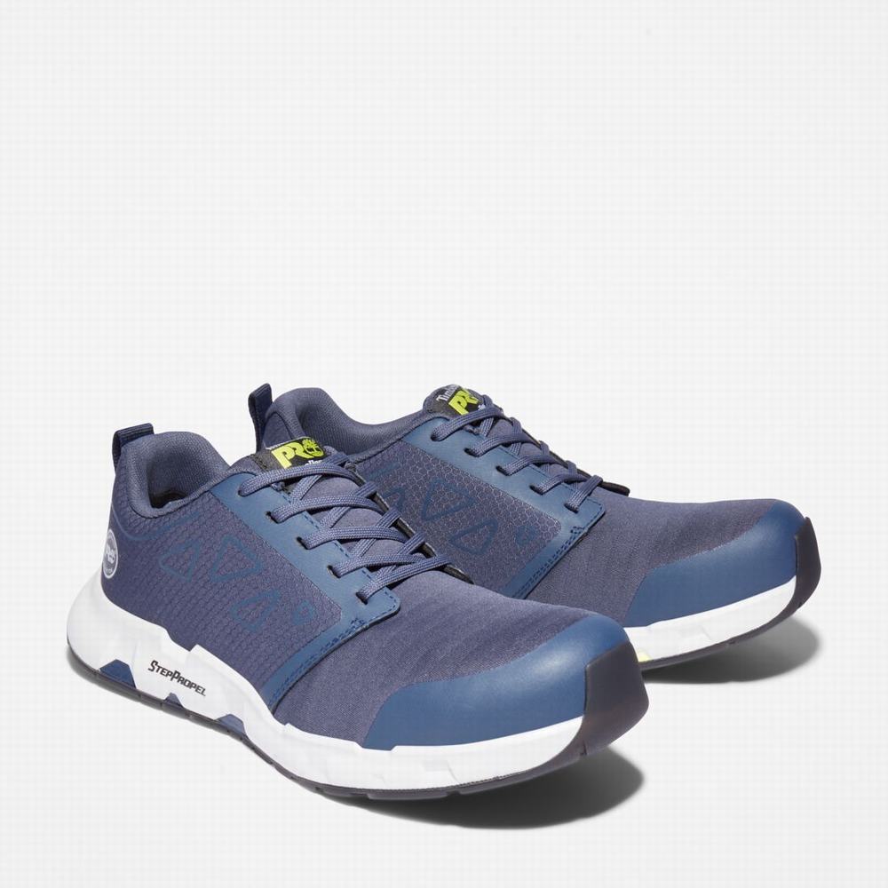 Timberland Powertrain Sprint Alloy Burunlu İş Sneaker İş Ayakkabısı Erkek Lacivert Beyaz | TR-6574V