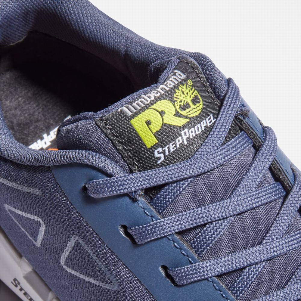Timberland Powertrain Sprint Alloy Burunlu İş Sneaker İş Ayakkabısı Erkek Lacivert Beyaz | TR-6574V
