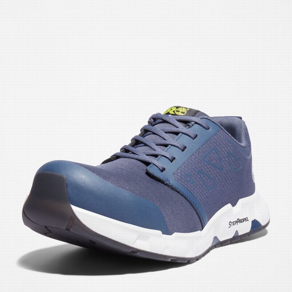 Timberland Powertrain Sprint Alloy Burunlu İş Sneaker İş Ayakkabısı Erkek Lacivert Beyaz | TR-6574V