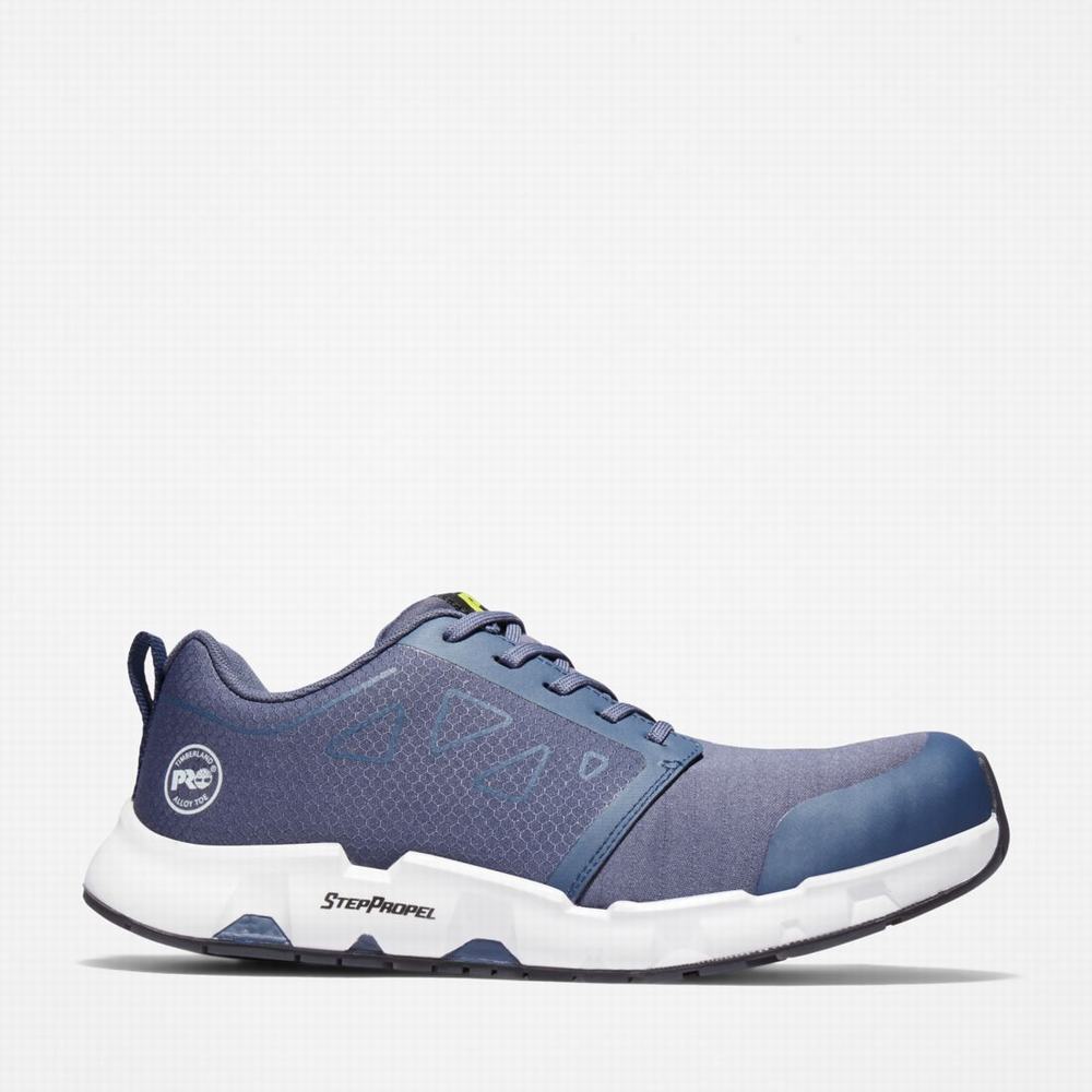 Timberland Powertrain Sprint Alloy Burunlu İş Sneaker İş Ayakkabısı Erkek Lacivert Beyaz | TR-6574V