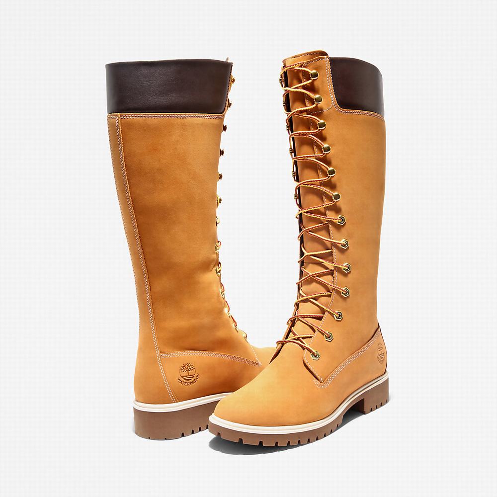 Timberland Premium14 Inch Çizme Kadın Sarı | TR-8601Z