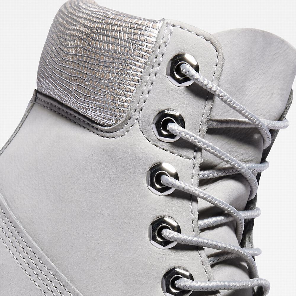 Timberland Premium 6 Inch Bot Kadın Açık Gri | TR-4753Z
