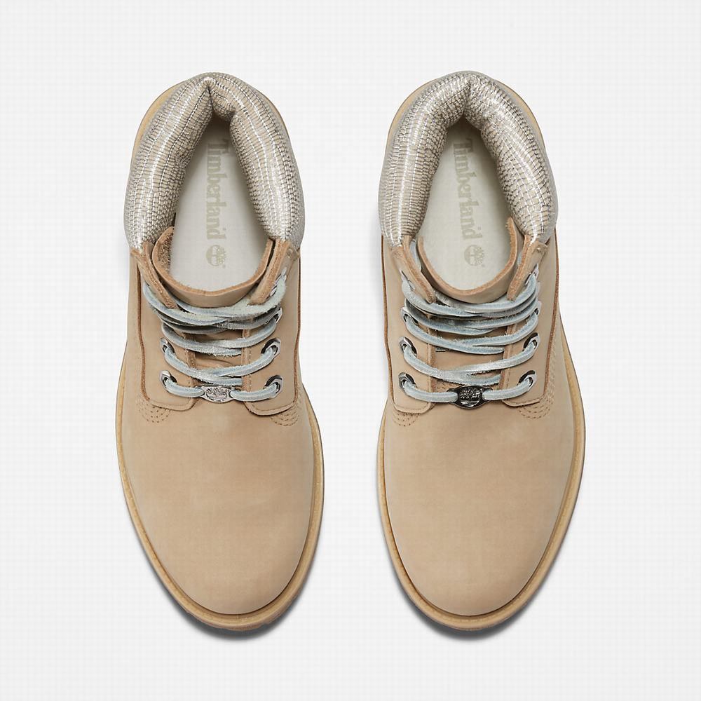 Timberland Premium 6 Inch Bot Kadın Bej Rengi | TR-8130L