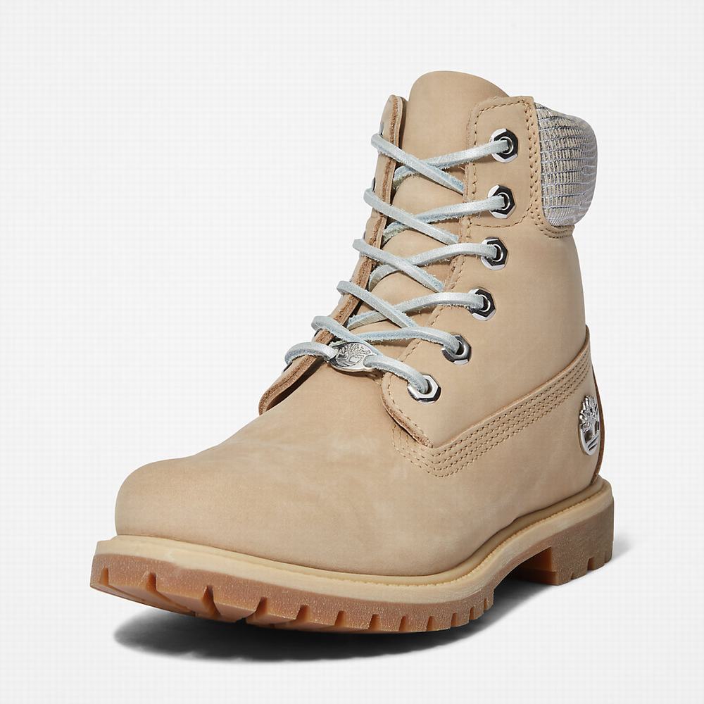 Timberland Premium 6 Inch Bot Kadın Bej Rengi | TR-8130L