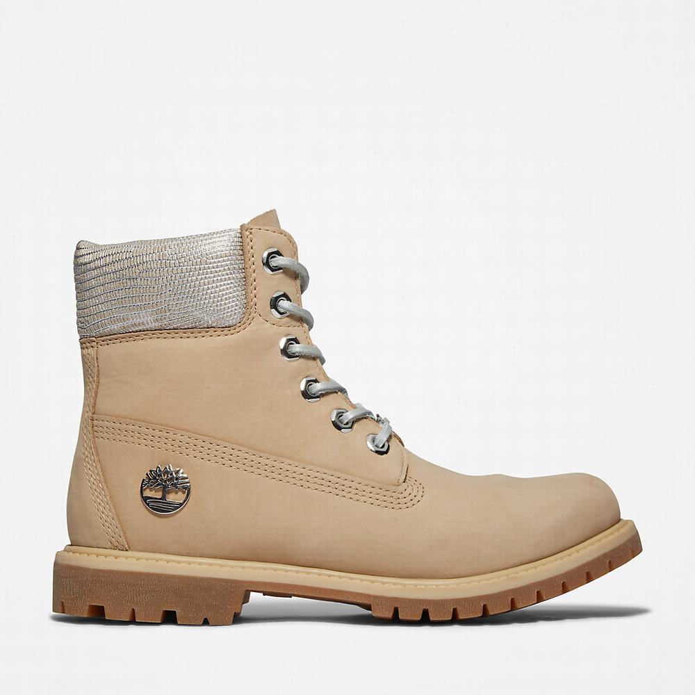 Timberland Premium 6 Inch Bot Kadın Bej Rengi | TR-8130L