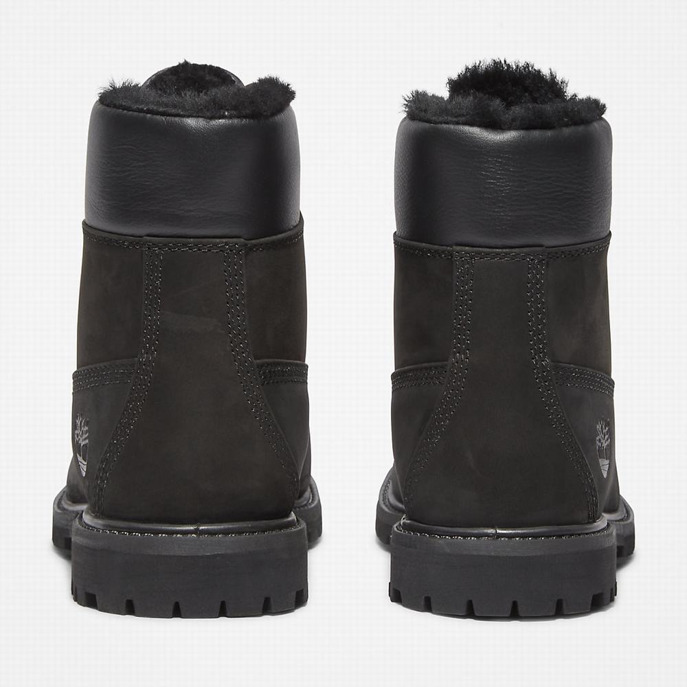 Timberland Premium 6 Inch Bot Kadın Siyah | TR-8697N