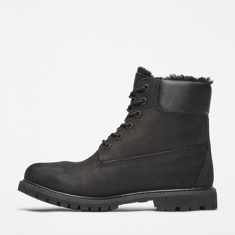 Timberland Premium 6 Inch Bot Kadın Siyah | TR-8697N