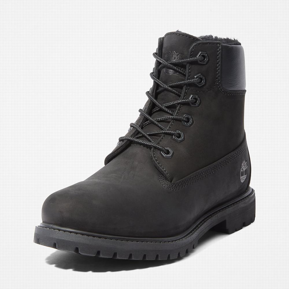 Timberland Premium 6 Inch Bot Kadın Siyah | TR-8697N