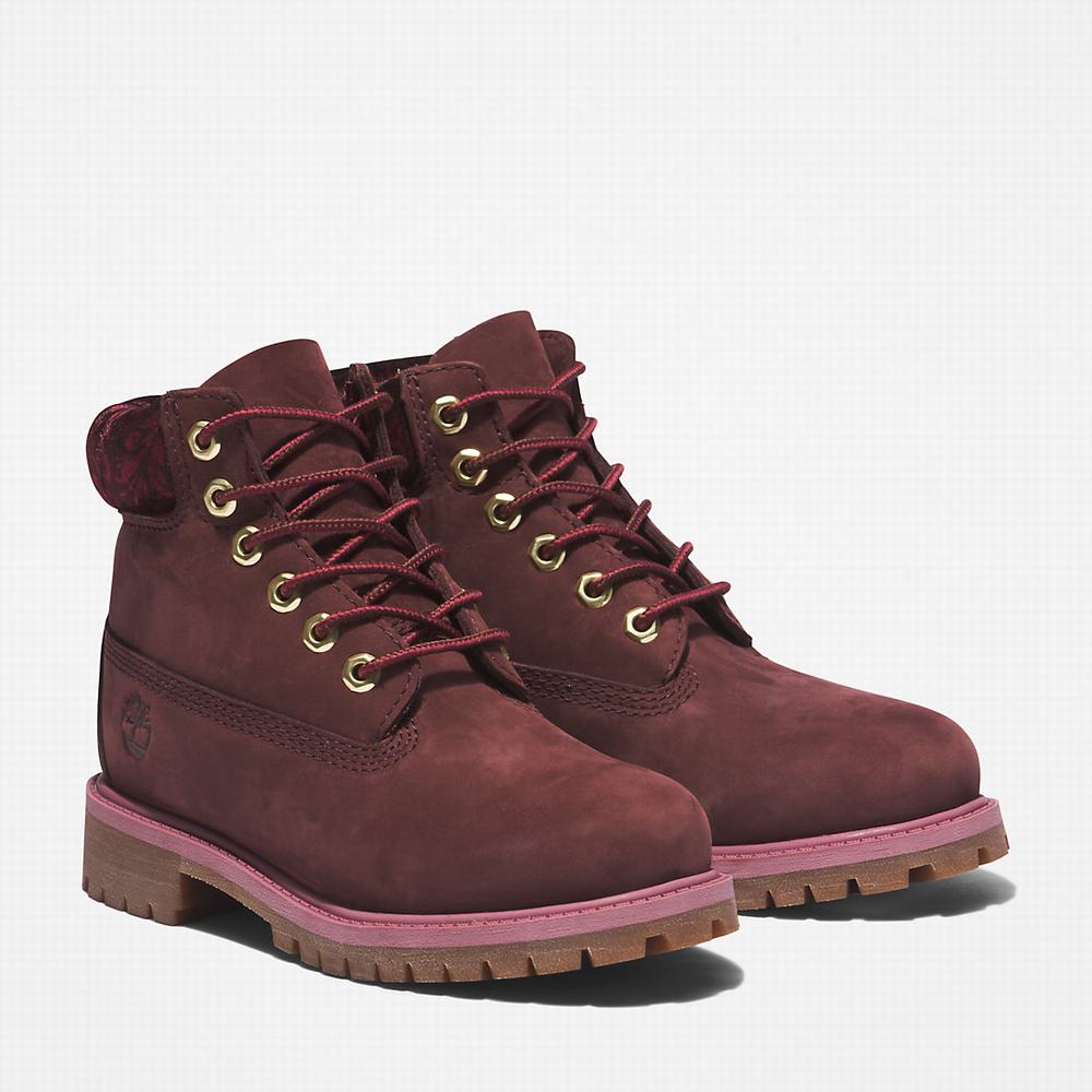 Timberland Premium 6 Inch Bot Çocuk Bordo | TR-2514N