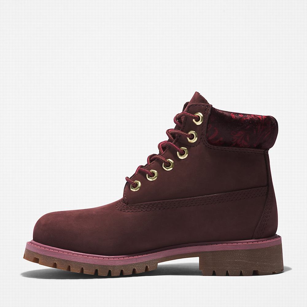 Timberland Premium 6 Inch Bot Çocuk Bordo | TR-2514N
