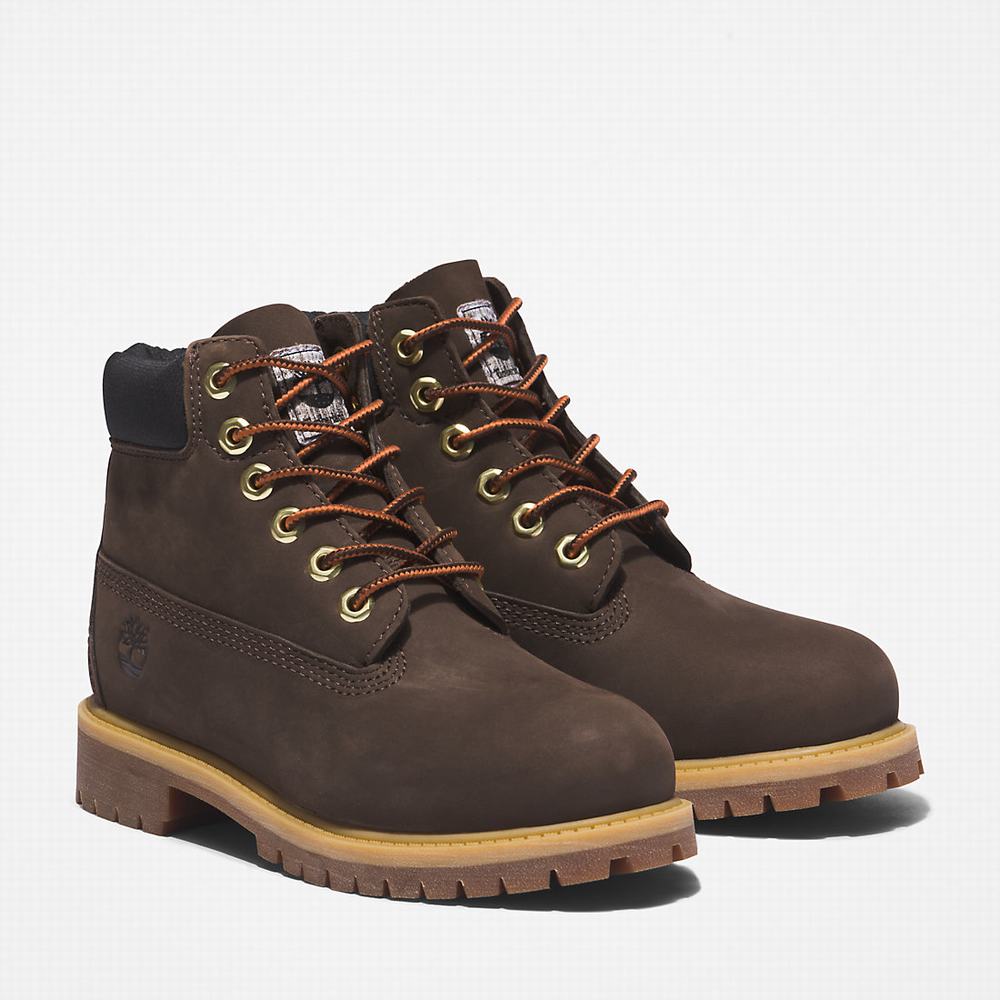 Timberland Premium 6 Inch Bot Çocuk Koyu Kahverengi | TR-7012J
