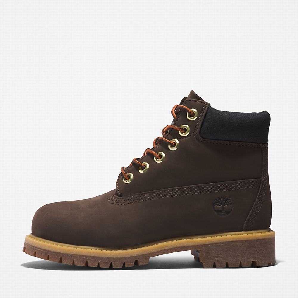 Timberland Premium 6 Inch Bot Çocuk Koyu Kahverengi | TR-7012J