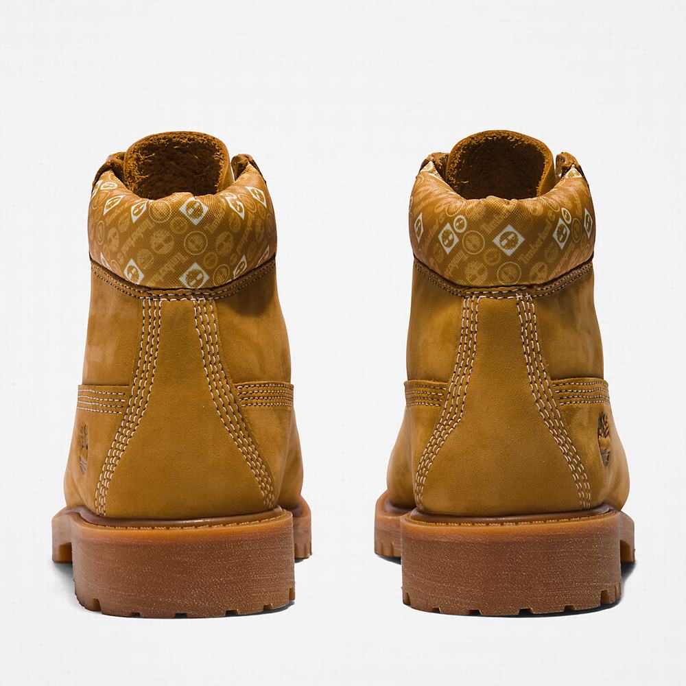 Timberland Premium 6 Inch Bot Çocuk Sarı Beyaz | TR-9806L