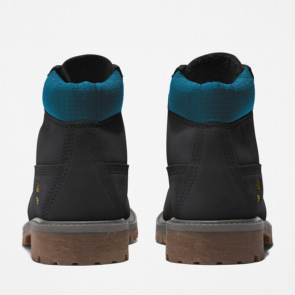 Timberland Premium 6 Inch Bot Çocuk Siyah Mavi | TR-2431H