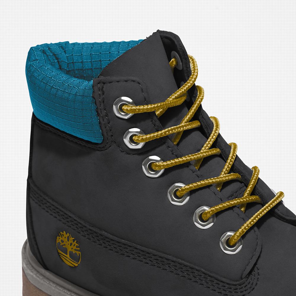 Timberland Premium 6 Inch Bot Çocuk Siyah Mavi | TR-2431H