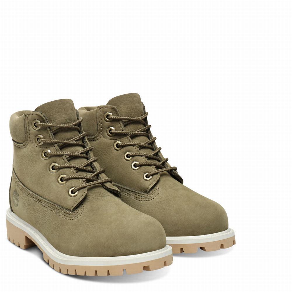 Timberland Premium 6 Inch Bot Çocuk Yeşil | TR-6859A