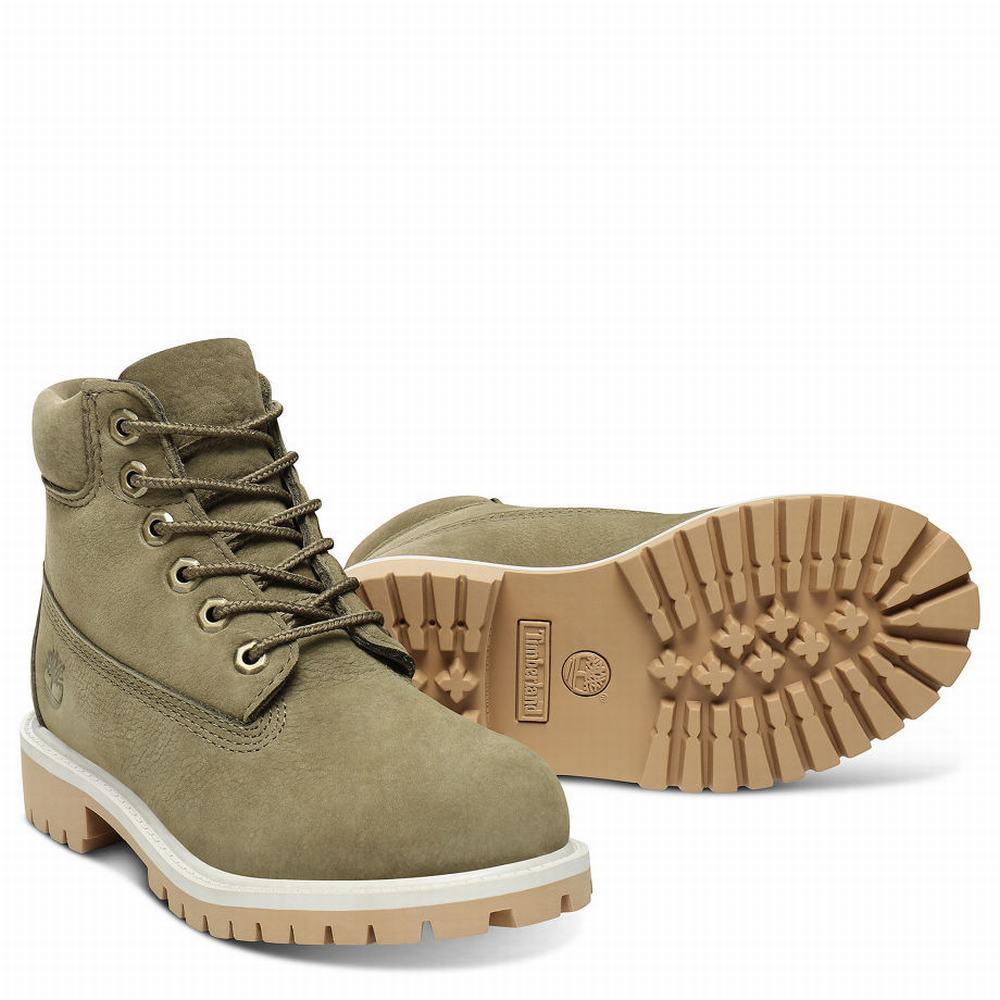 Timberland Premium 6 Inch Bot Çocuk Yeşil | TR-6859A