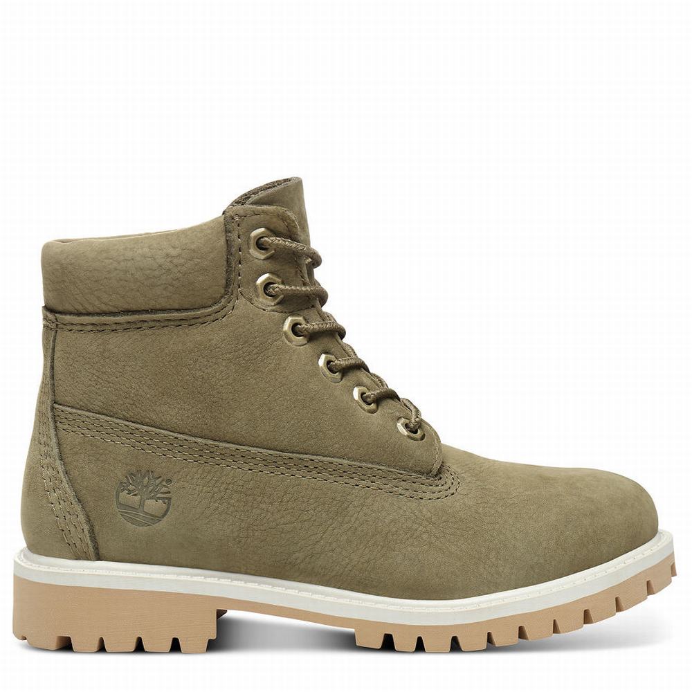 Timberland Premium 6 Inch Bot Çocuk Yeşil | TR-6859A