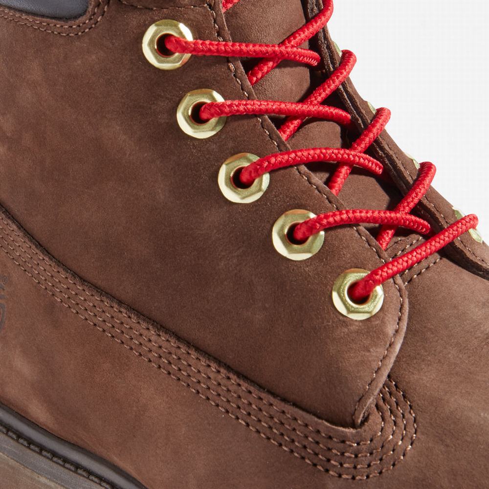 Timberland Premium 6 Inch Lux Leather Bot Erkek Kahverengi | TR-1284D