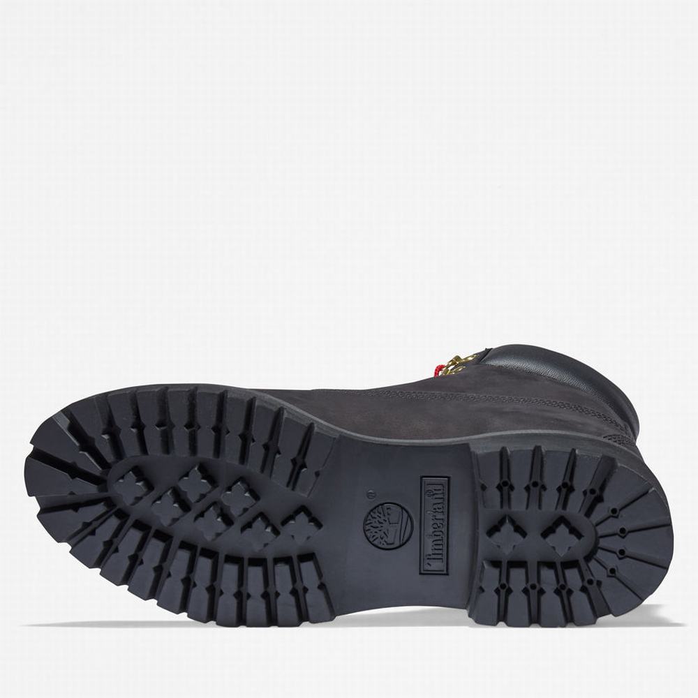 Timberland Premium 6 Inch Lux Leather Bot Erkek Siyah | TR-3075S