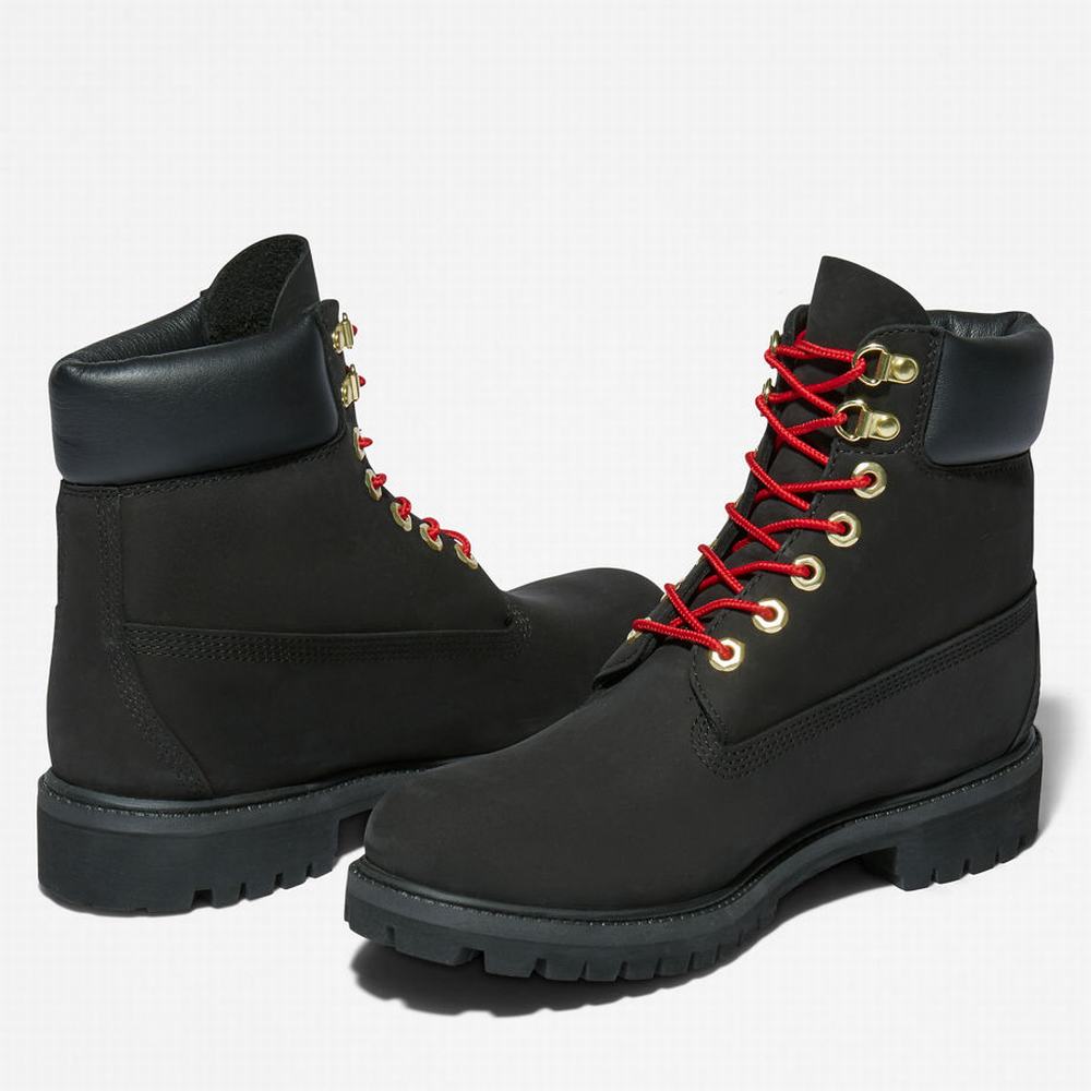 Timberland Premium 6 Inch Lux Leather Bot Erkek Siyah | TR-3075S