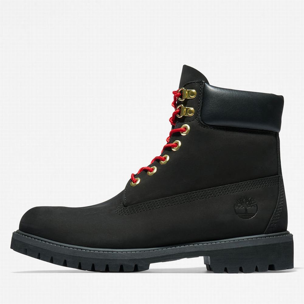 Timberland Premium 6 Inch Lux Leather Bot Erkek Siyah | TR-3075S