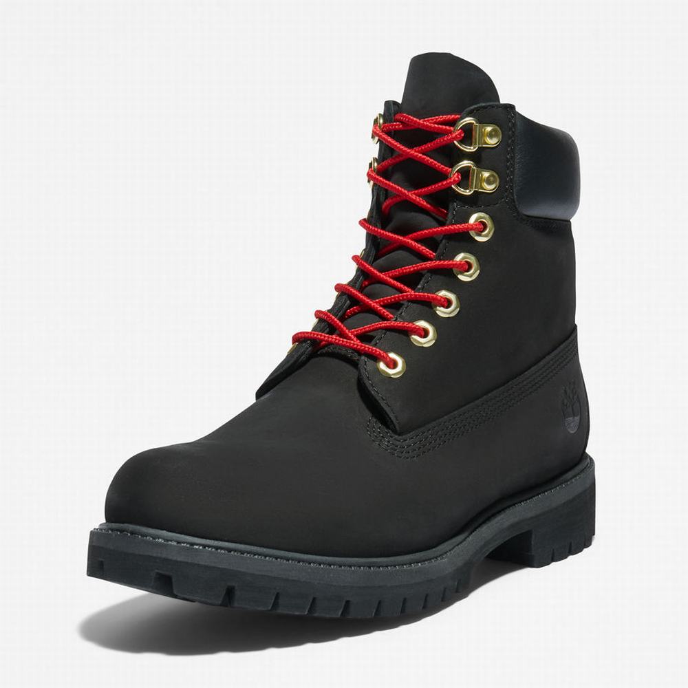 Timberland Premium 6 Inch Lux Leather Bot Erkek Siyah | TR-3075S