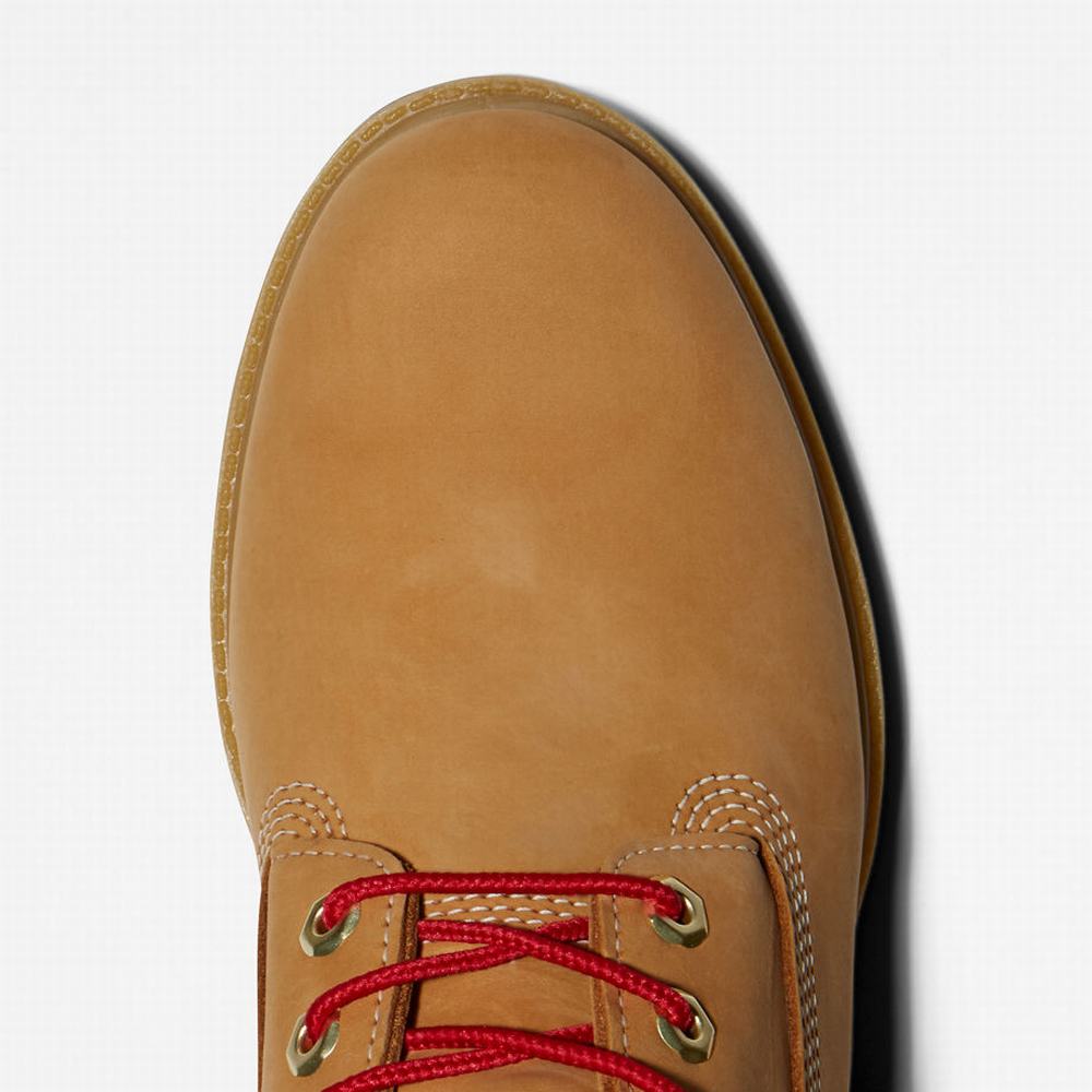 Timberland Premium 6 Inch Lux Leather Bot Erkek Sarı | TR-3297F