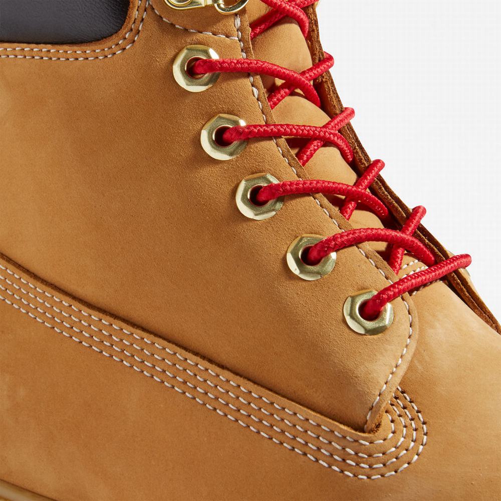Timberland Premium 6 Inch Lux Leather Bot Erkek Sarı | TR-3297F