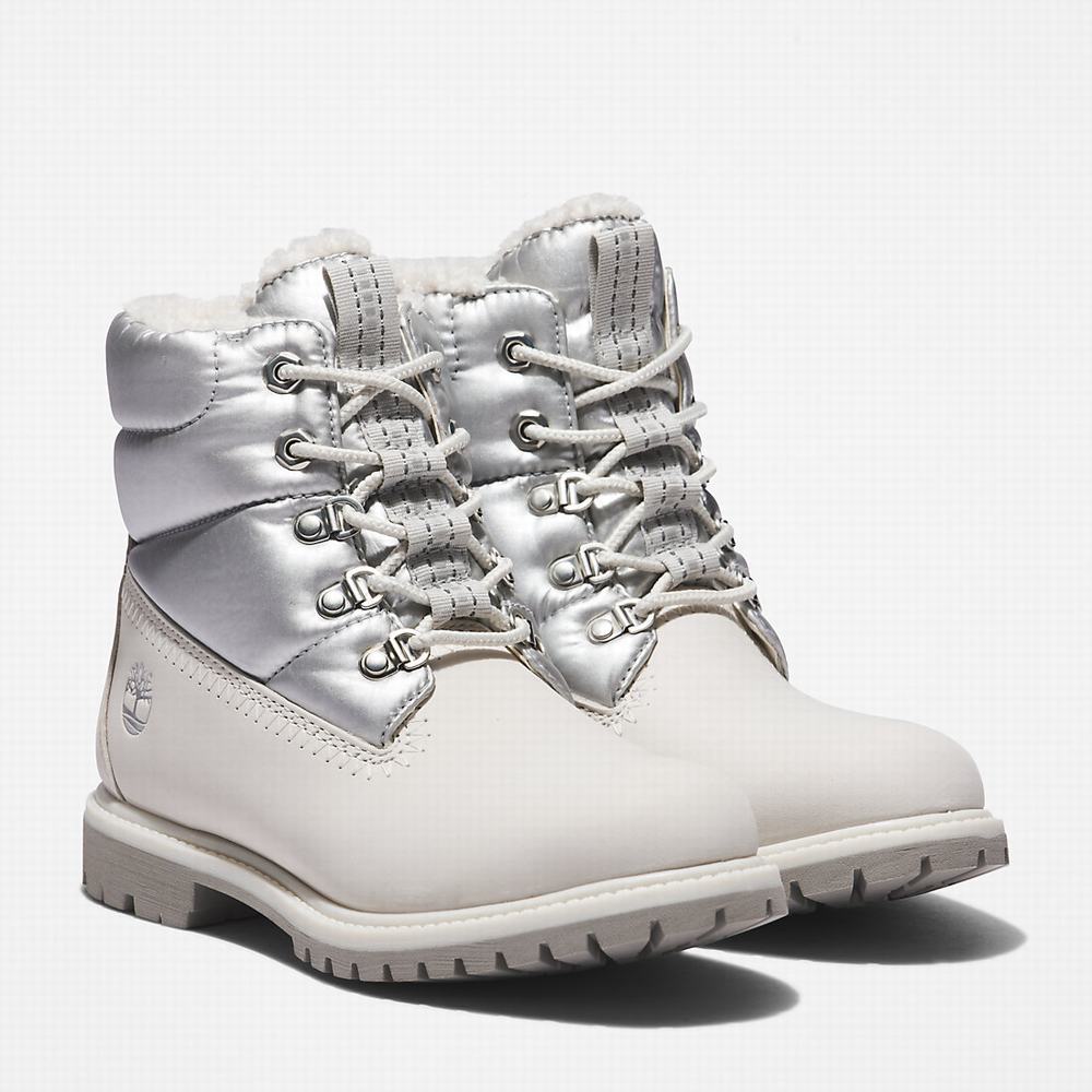 Timberland Premium 6 Inch Puffer Kışlık Bot Kadın Beyaz | TR-8915R