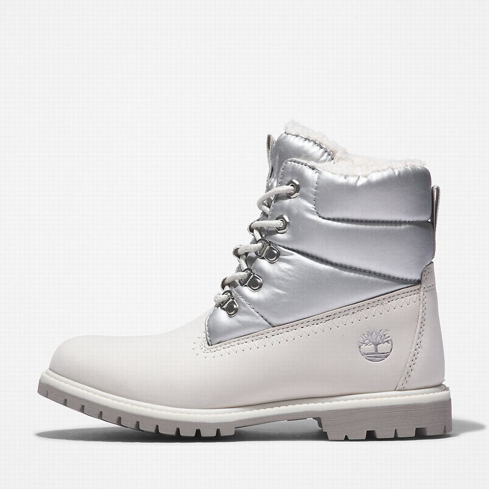 Timberland Premium 6 Inch Puffer Kışlık Bot Kadın Beyaz | TR-8915R