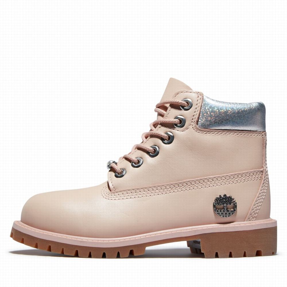 Timberland Premium 6-Inch Waterproof Bot Çocuk Açık Pembe | TR-1097S