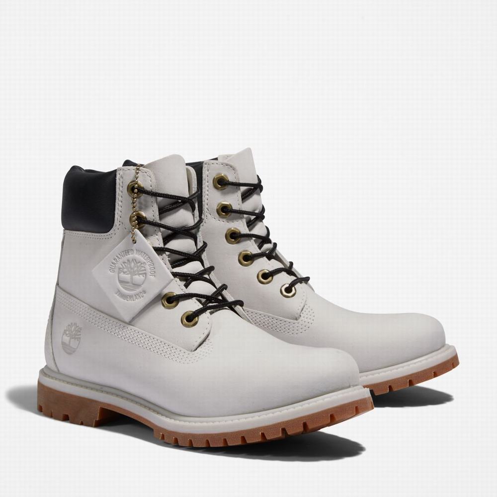 Timberland Premium 6-Inch Waterproof Bot Kadın Açık Gri | TR-2048A