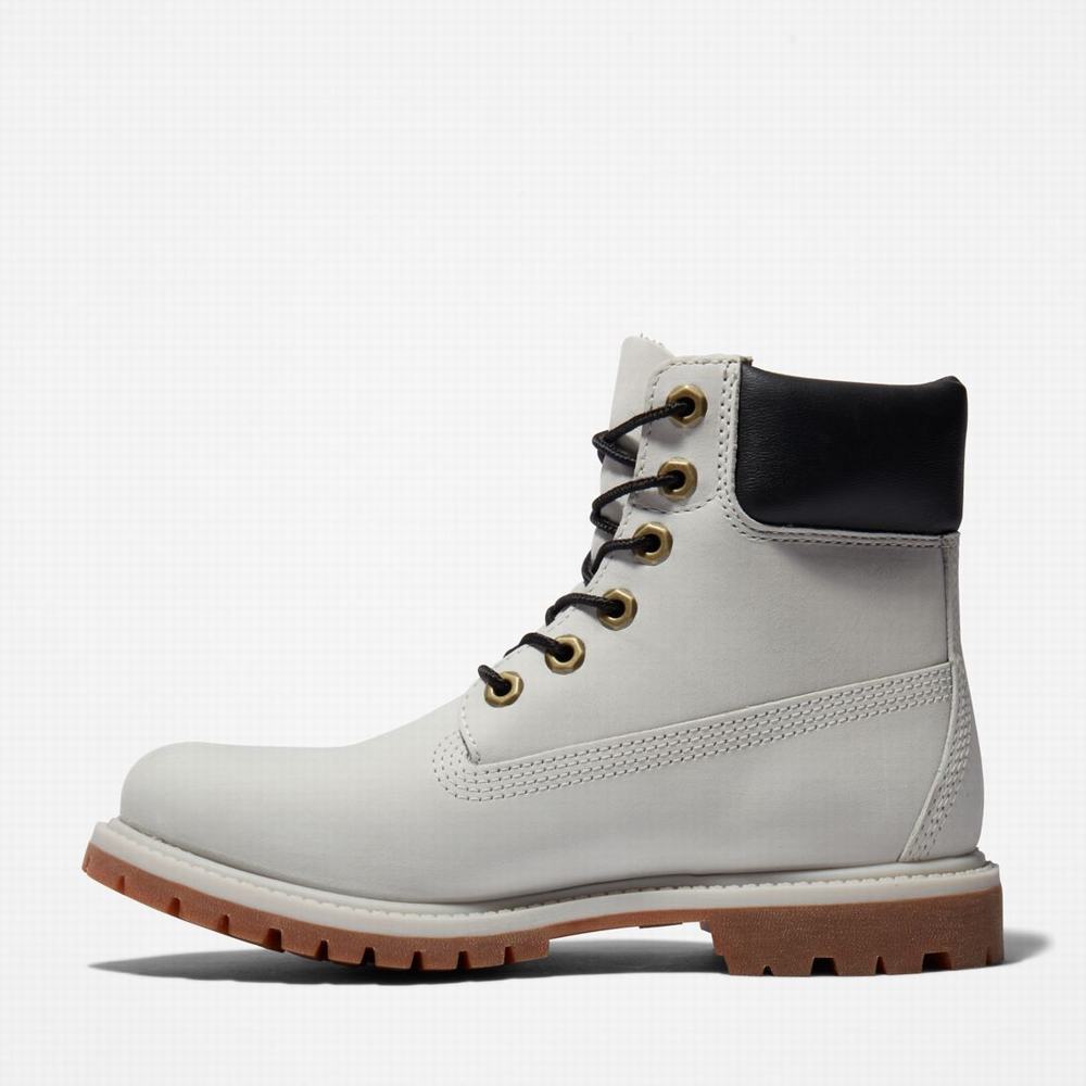 Timberland Premium 6-Inch Waterproof Bot Kadın Açık Gri | TR-2048A