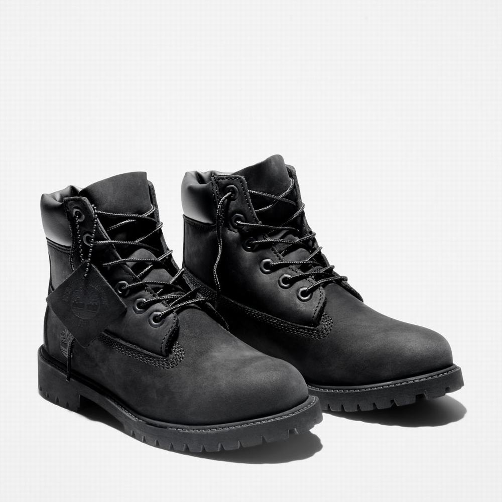 Timberland Premium 6-Inch Waterproof Bot Çocuk Siyah | TR-3769K