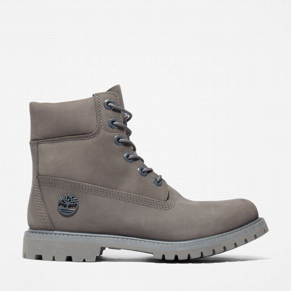 Timberland Premium 6-Inch Waterproof Bot Kadın Gri | TR-4051D