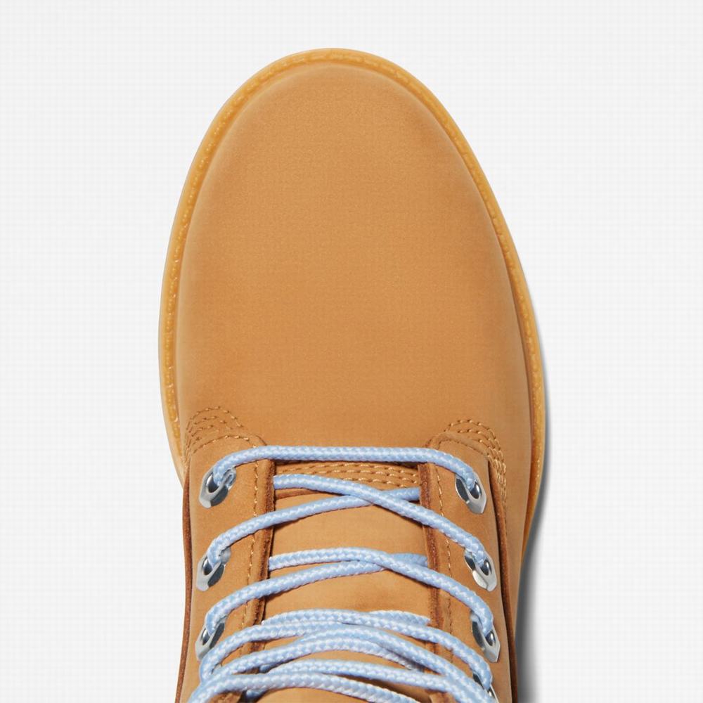 Timberland Premium 6-Inch Waterproof Bot Kadın Kahverengi Mavi | TR-4265P